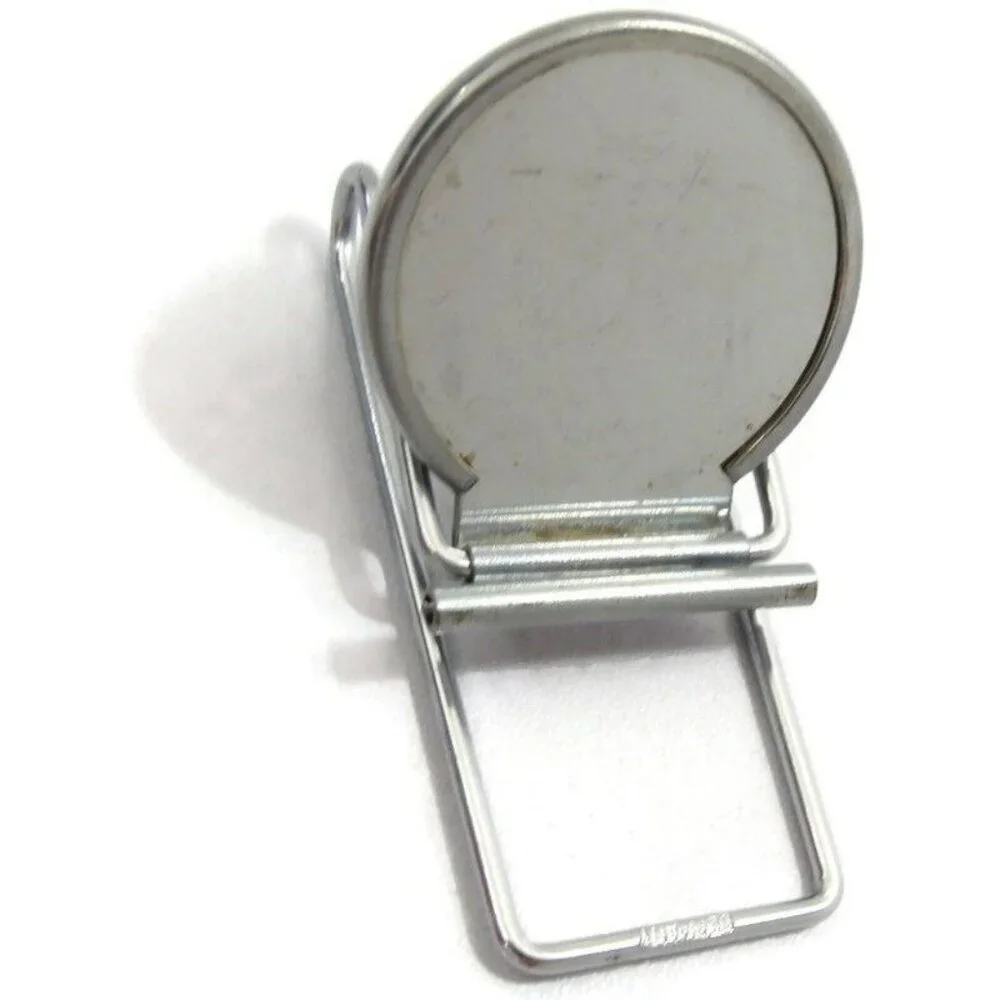 Vintage Silver Tone Crest Money Clip Men Wallet ID Credit Card Holder